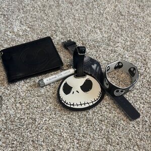 Disney Black and White Jack Skellington Kids Jewelry Set